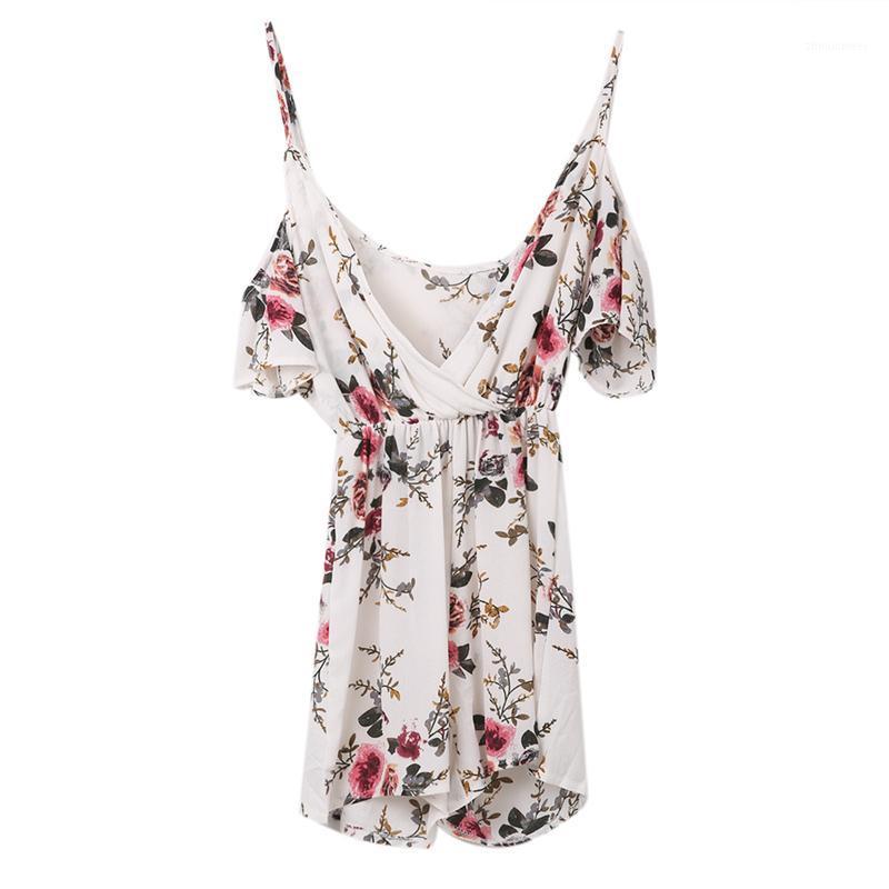 Women' Jumpsuits & Rompers Women Ladies Sexy V-Neck Floral Print Playsuit Party Short Sleeve Off Shoulder Strap Romper, As the picture shows 
Women' Jumpsuits & Rompers Women Ladies Sexy V-Neck Floral Print Playsuit Party Short Sleeve Off Shoulder Strap Romper, As the picture shows