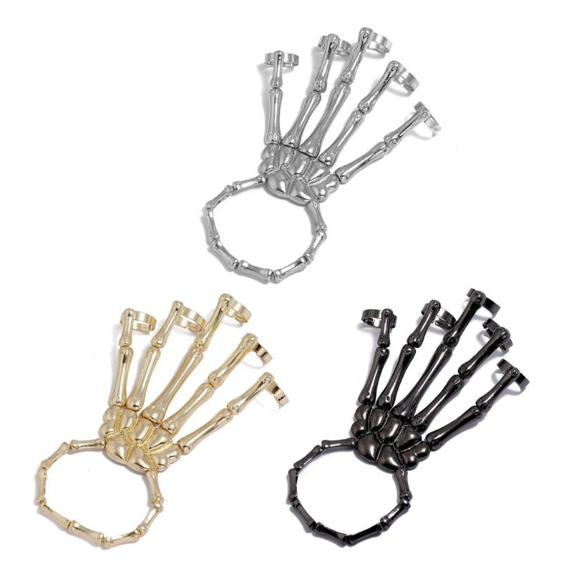 Bangle S Gothic Skull Bracelet With Ring Exaggerated Skeleton Punk Ghost Claw Jewelry Finger Festive Cosplay
Bangle S Gothic Skull Bracelet With Ring Exaggerated Skeleton Punk Ghost Claw Jewelry Finger Festive Cosplay