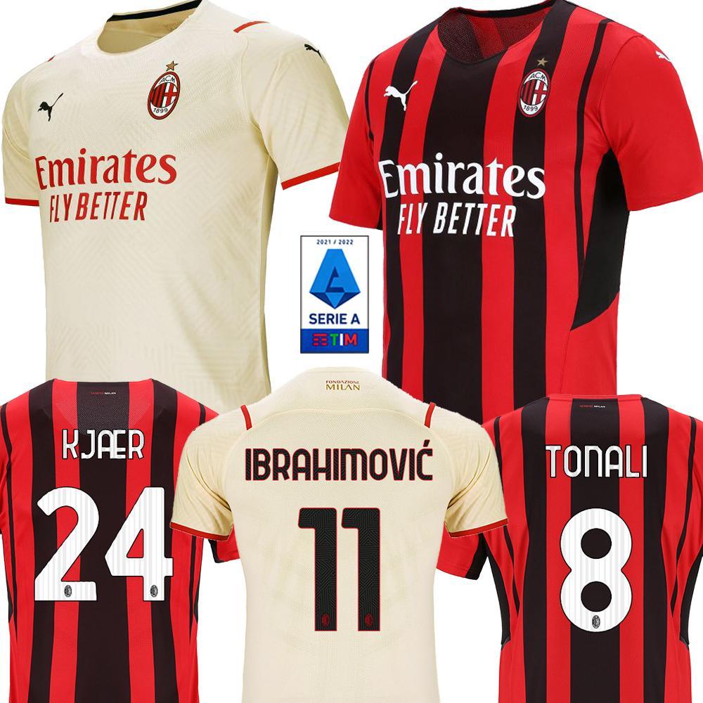 21 22 AC Milan Soccer Jerseys 2021 IBRAHIMOVIC TONALI GIROUD BRAHIM KESSIE R.LEAO THEO REBIC KJÃR M. MAIGNAN ROMAGNOLI Football Shirt Men Kids, Black;yellow
21 22 AC Milan Soccer Jerseys 2021 IBRAHIMOVIC TONALI GIROUD BRAHIM KESSIE R.LEAO THEO REBIC KJÃR M. MAIGNAN ROMAGNOLI Football Shirt Men Kids, Black;yellow