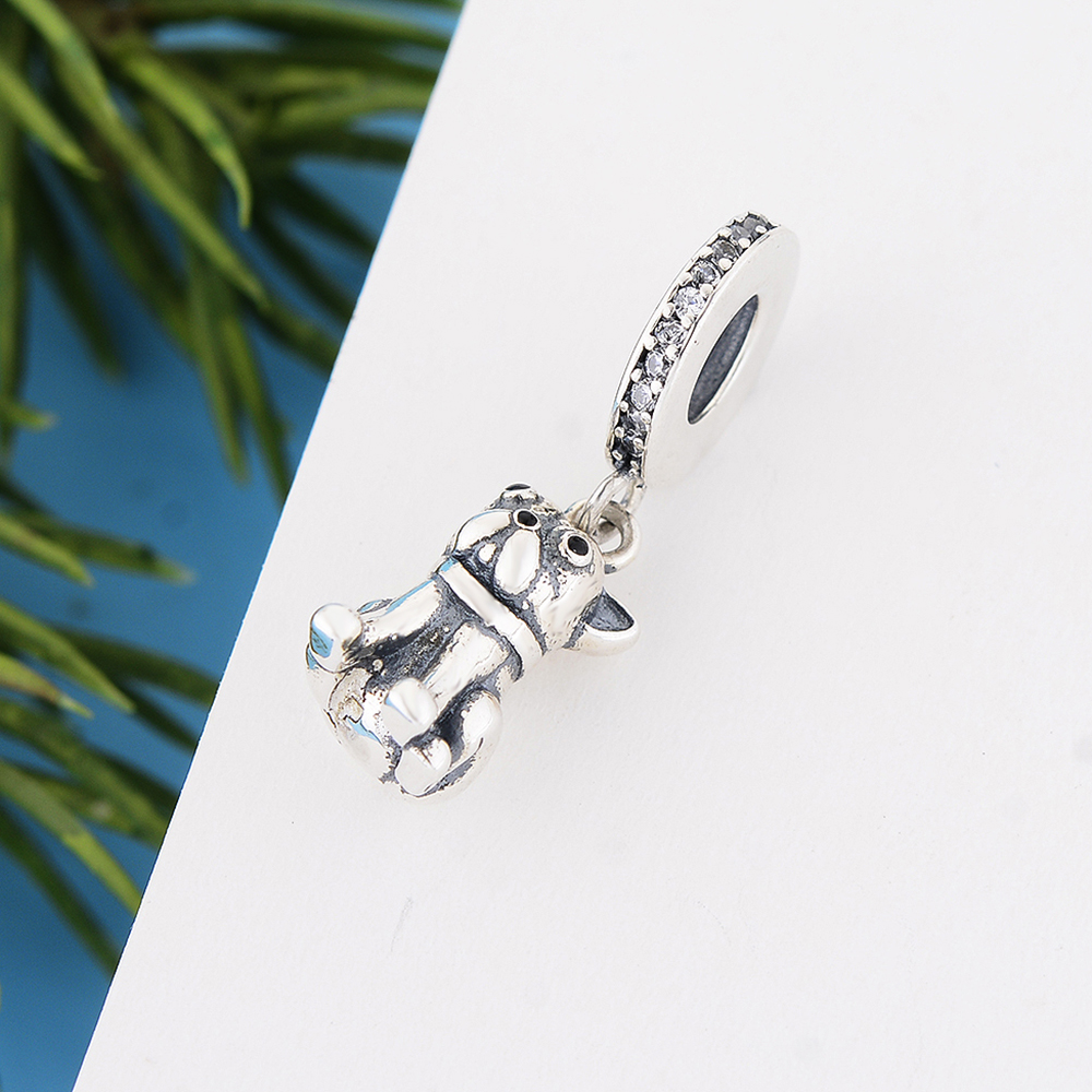 Fit Original Brand Charm Bracelet Authentic 925 Sterling Silver Human Loyal French Dog Bulldog Bead For Making Women Berloque
