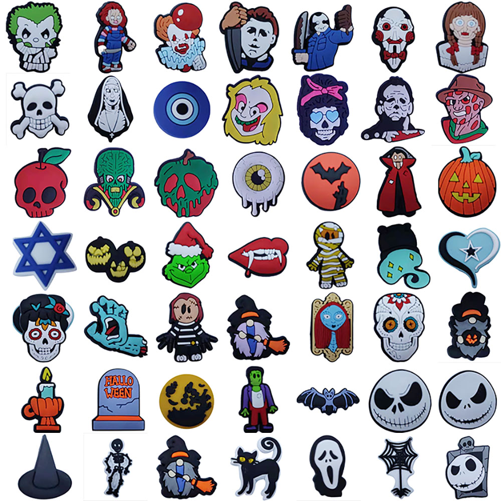 Ready Stock Cartoon Anime Halloween Pumkins Skull Ghost Shoe Charms Decorations Garden Croc Jibbitz Clog shoes Badge Accessories Soft Rubber, White;pink
Ready Stock Cartoon Anime Halloween Pumkins Skull Ghost Shoe Charms Decorations Garden Croc Jibbitz Clog shoes Badge Accessories Soft Rubber, White;pink