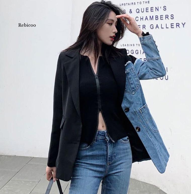 Women' Suits & Blazers Suit Women Spring And Autumn Fashion Personality Irregular Denim Jacket Slim Small Female Blazer Ol, Khaki
Women' Suits & Blazers Suit Women Spring And Autumn Fashion Personality Irregular Denim Jacket Slim Small Female Blazer Ol, Khaki