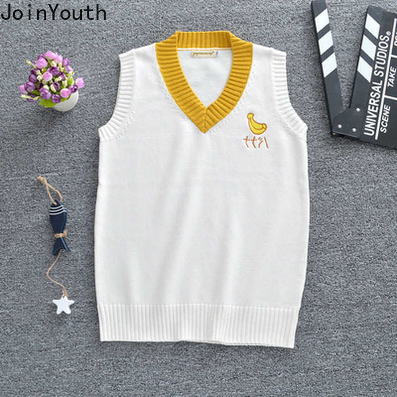 Joinyouth Japanese Sweaters Vest Women Embroidery Cartoon Knit Pullovers Tank Casual Waistcoat Top Female Korean Fashion Sweater 210918