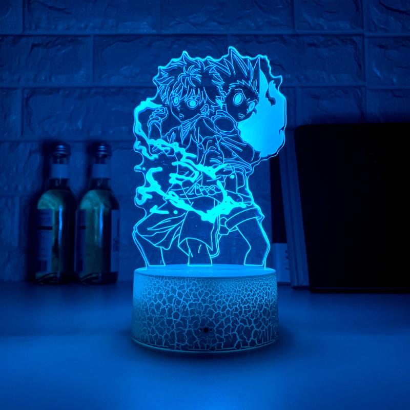 Night Lights 3D Light Gon And Killua Figure Anime X Nightlight For Kid Bedroom Decor Lighting Child Gift HxH Lamp Bedside
Night Lights 3D Light Gon And Killua Figure Anime X Nightlight For Kid Bedroom Decor Lighting Child Gift HxH Lamp Bedside