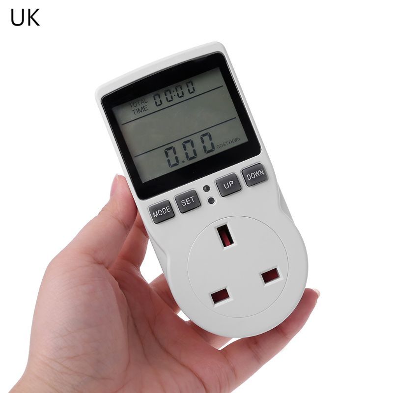 Digital Power Meter Socket Eu/Us/Uk Plug Energy Meter Current Voltage Watt Electricity Cost Meter Monitor Power Analyser