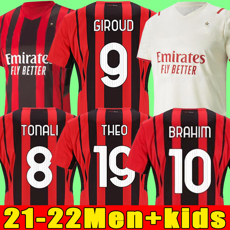 Thailand 21 22 AC Soccer jerseys milan Top IBRAHIMOVIC GIROUD 2021 2022 TONALI Mandzukic KJÆR Kessie theo brahim Men kid sets football Kit shirt uniforms, White
Thailand 21 22 AC Soccer jerseys milan Top IBRAHIMOVIC GIROUD 2021 2022 TONALI Mandzukic KJÆR Kessie theo brahim Men kid sets football Kit shirt uniforms, White