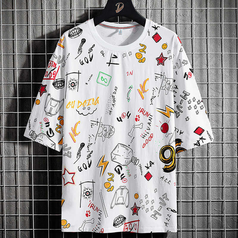 Summer Hip Hop Print T-shirts Men Streetwear Casual Oversized Cotton Tshirt Male Harajuku Loose Tee Tops Plus Size 6XL 7XL 8XL 210629, Style a white
Summer Hip Hop Print T-shirts Men Streetwear Casual Oversized Cotton Tshirt Male Harajuku Loose Tee Tops Plus Size 6XL 7XL 8XL 210629, Style a white