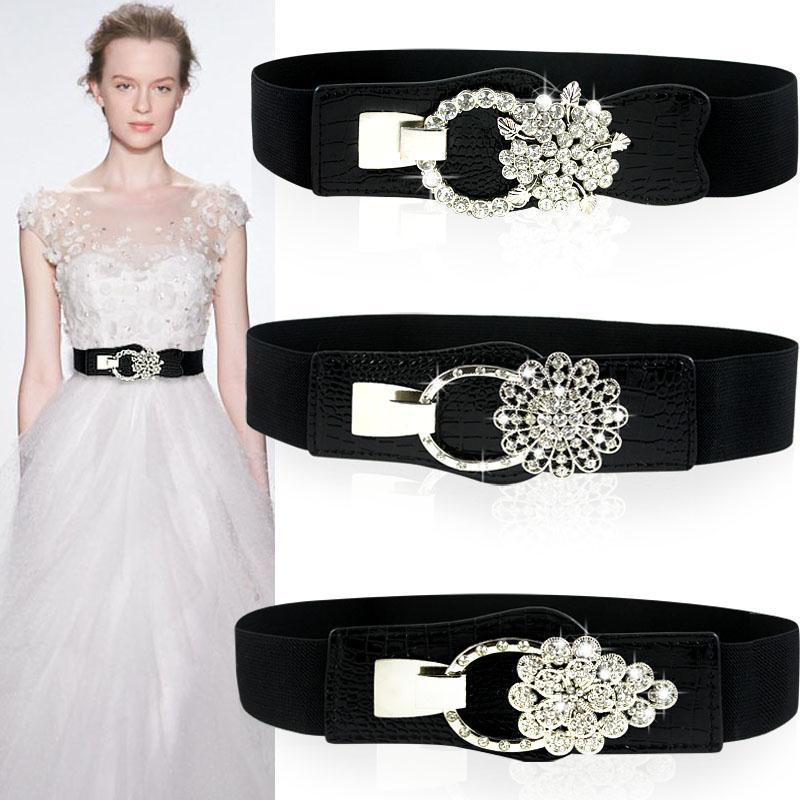 Belts Fashion For Women Rhinestone Metal Buckle Stretch Belt Black Elastic Wide Ladies PU Waistband Cummerbund, Black;brown
Belts Fashion For Women Rhinestone Metal Buckle Stretch Belt Black Elastic Wide Ladies PU Waistband Cummerbund, Black;brown