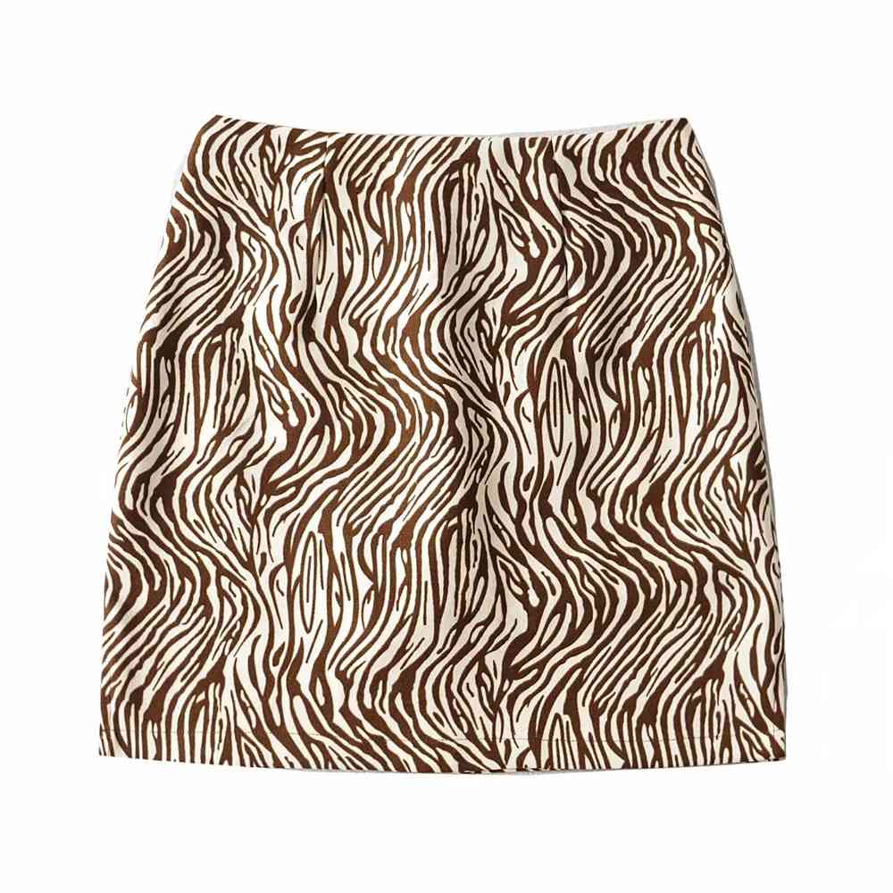 Nomikuma Korean Zebra Striped Women Skirt Causal High Waist Fashion Skirt Spring Summer New Bottoms Mujer Faldas 6E014 210427