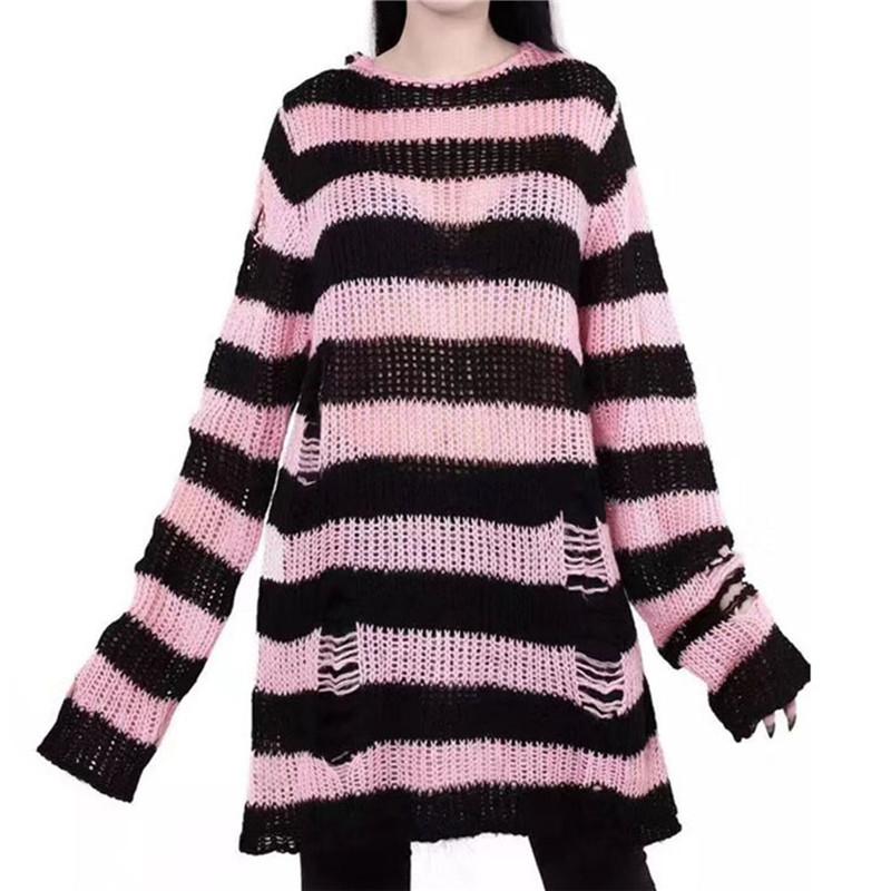 Women's Sweaters Xingqing Stripe Print Knitted Sweater Oversized Long Sleeve Pullover Women Winter Loose Streetwear Sueter Mujer
Women's Sweaters Xingqing Stripe Print Knitted Sweater Oversized Long Sleeve Pullover Women Winter Loose Streetwear Sueter Mujer