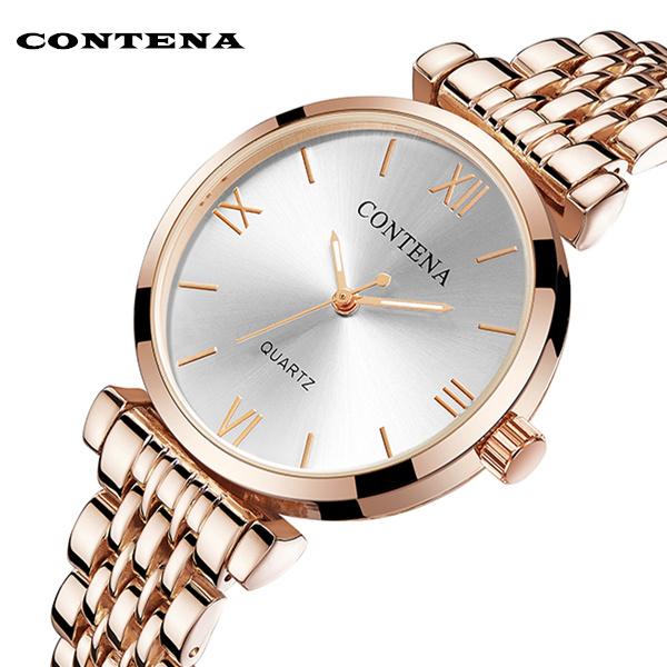 Wristwatches Contena Luxury Watch Buniness Rhinestone Full Steel Women's Watches Quartz Saati Montre Femme Relogio Feminino, Slivery;brown
Wristwatches Contena Luxury Watch Buniness Rhinestone Full Steel Women's Watches Quartz Saati Montre Femme Relogio Feminino, Slivery;brown