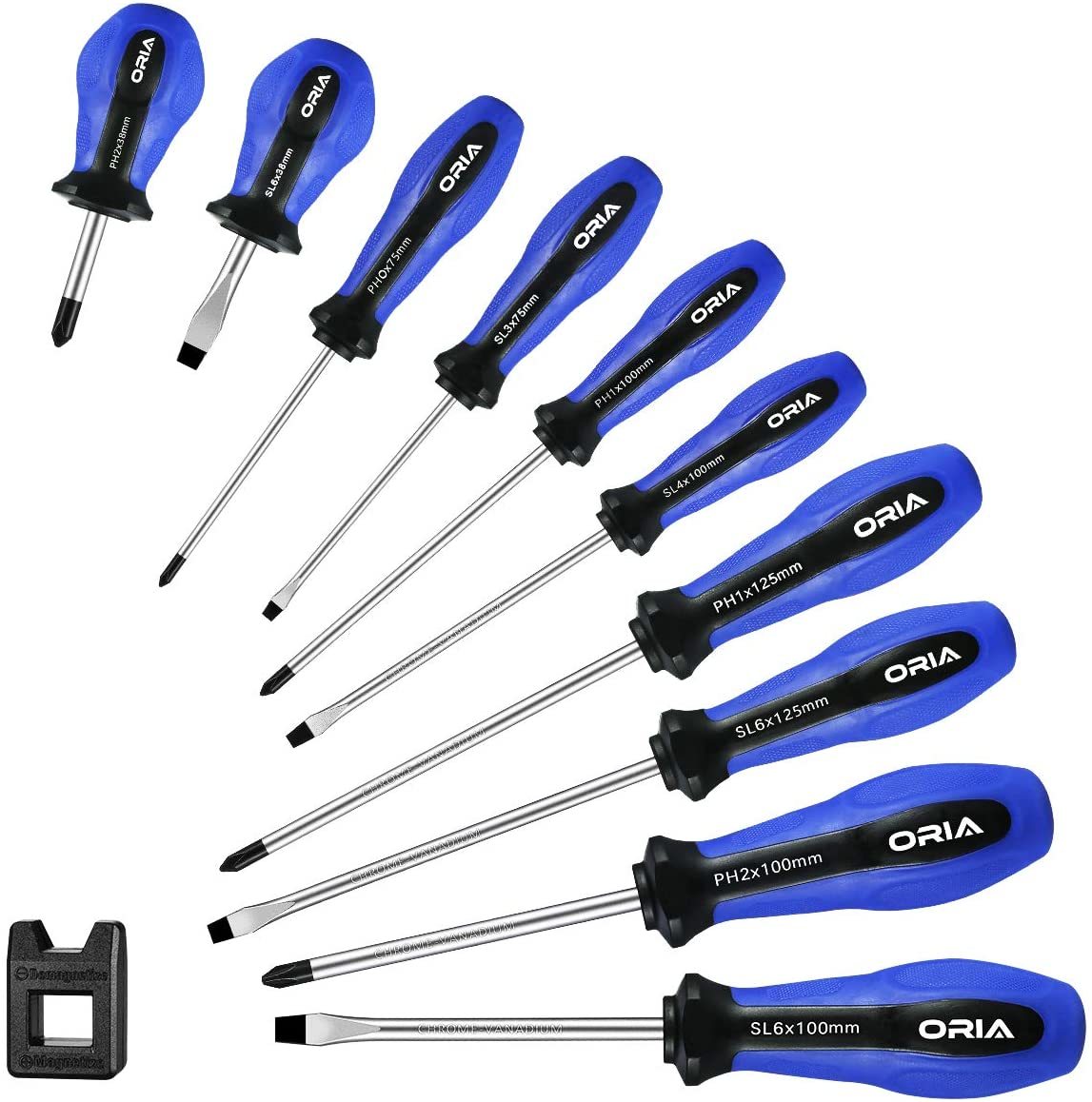 Oria screwdriver set keyhole buggy with non-skid magnetizer handle to repair the home improvement computer toys