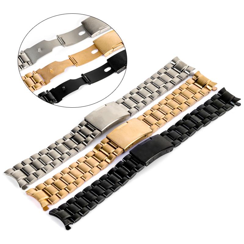 Watch Bands Men Band Strap Stainless Stell Deployment Clasp Wrist Wristwatch 3 Colors Women Curved End Watchband 18/20/22/24mm
Watch Bands Men Band Strap Stainless Stell Deployment Clasp Wrist Wristwatch 3 Colors Women Curved End Watchband 18/20/22/24mm