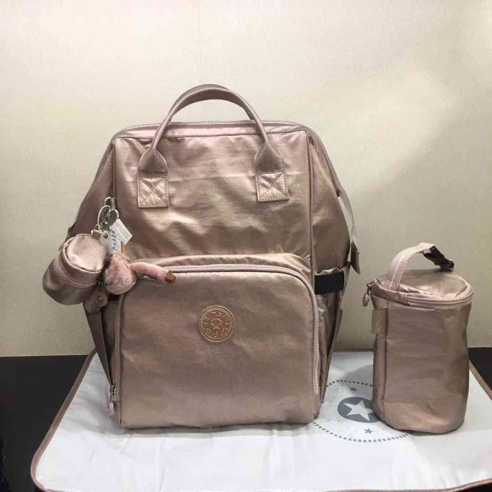 Designer Original lady hand bag monkey waterproof nylon Backpack women travel Back pack Mommy baby diaper bags for mammy bagpack 211110, Gold 
Designer Original lady hand bag monkey waterproof nylon Backpack women travel Back pack Mommy baby diaper bags for mammy bagpack 211110, Gold