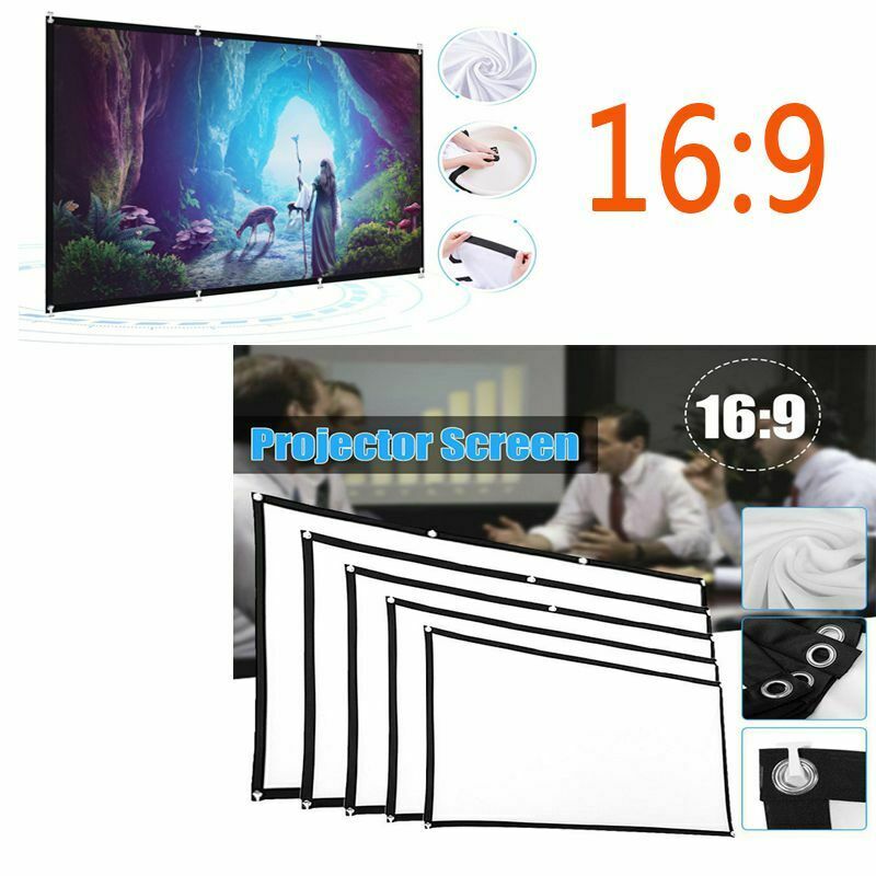 Portable 60" - 150" Projector LED Projection Screen 16:9 3D HD Home Cinema Movies Outdoor Theater Foldable White For Wall Mounted
Portable 60" - 150" Projector LED Projection Screen 16:9 3D HD Home Cinema Movies Outdoor Theater Foldable White For Wall Mounted