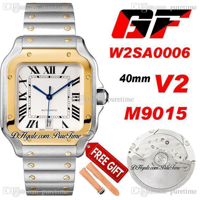 GF V2 Large Miyota 9015 Automatic Mens Watch Two Tone Yellow Gold White Dial Black Roman Stainless Steel SmartLinks Bracelet (Free Leather) Super Edition Puretime, Original box
GF V2 Large Miyota 9015 Automatic Mens Watch Two Tone Yellow Gold White Dial Black Roman Stainless Steel SmartLinks Bracelet (Free Leather) Super Edition Puretime, Original box