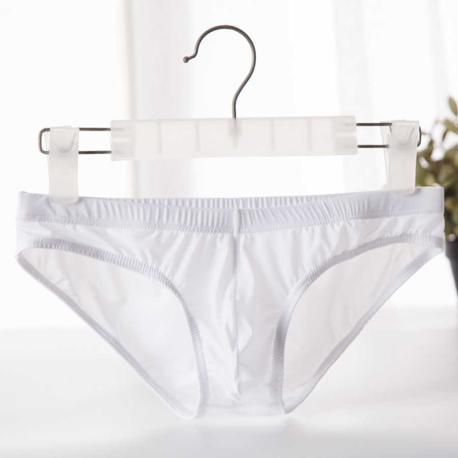 Men's Briefs Ice Silk Panties Ultra-thin Silky Breathable Underpants Man low waist briefs comfortable cool underwear male YJ003 210707 - view 6