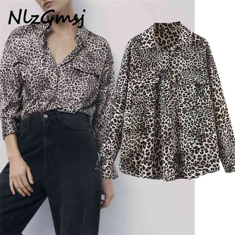 Blouse Women Spring Autumn Fashion Turn-down Collar Leopard Single-breasted Long Sleeve Women's Shirt 210628, As picture
Blouse Women Spring Autumn Fashion Turn-down Collar Leopard Single-breasted Long Sleeve Women's Shirt 210628, As picture