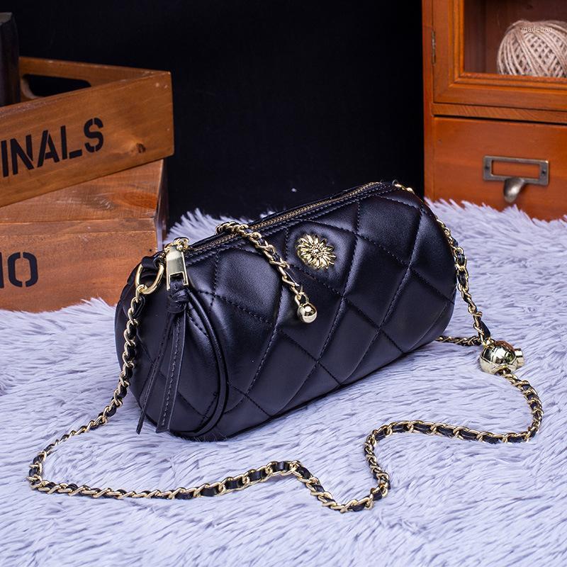 Evening Bags Famous 2021 Fashion Ladies High Quality Rhombus Pillow Bag Retro Chain Crossbody Shoulder Sac Luxe Femme Cc