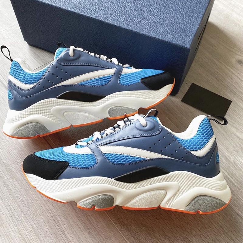 Top Mens shoes B22 sneakers blue technical knit and calfskin thick white rubber heel Platform Shoes leather trainers women runner shoes with box, Color 34
Top Mens shoes B22 sneakers blue technical knit and calfskin thick white rubber heel Platform Shoes leather trainers women runner shoes with box, Color 34