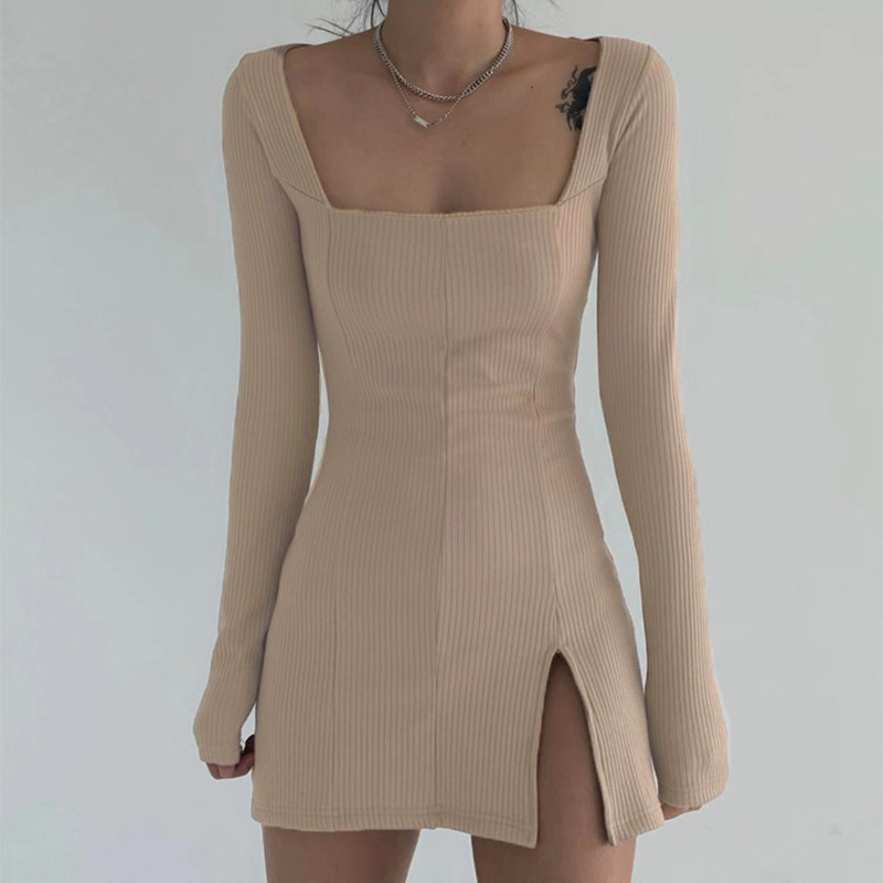 Paris Girl Tight Bodycon Mini Dress for Women Party Trendy Same Style Female Sexy Square Neck Slit Dresses Clothing 210524, Khaki
Paris Girl Tight Bodycon Mini Dress for Women Party Trendy Same Style Female Sexy Square Neck Slit Dresses Clothing 210524, Khaki