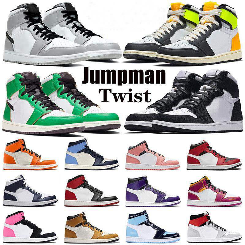 Top Quality TWIST Basketball Shoes 1 1s Lucky Green Volt Gold Mens Womens Jumpman Sport MID Smoke Grey Obsidian UNC Trainers Sneakers 36-46
Top Quality TWIST Basketball Shoes 1 1s Lucky Green Volt Gold Mens Womens Jumpman Sport MID Smoke Grey Obsidian UNC Trainers Sneakers 36-46