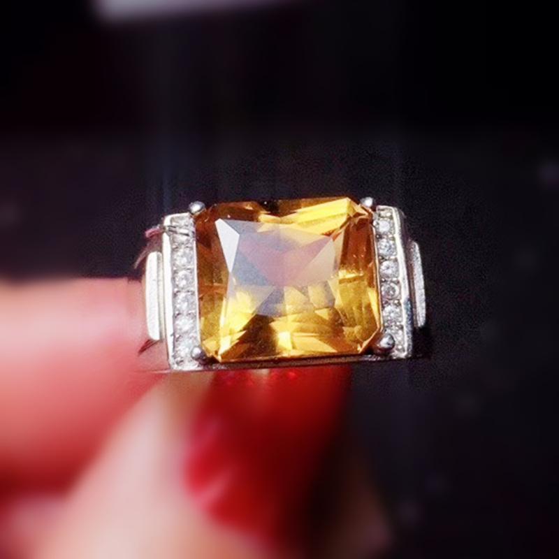 Cluster Rings Men Ring Natural Real Citrine Rectangle Big Per Jewelry 8*10mm 3ct Gemstone 925 Sterling Silver Fine X209153, Golden;silver
Cluster Rings Men Ring Natural Real Citrine Rectangle Big Per Jewelry 8*10mm 3ct Gemstone 925 Sterling Silver Fine X209153, Golden;silver