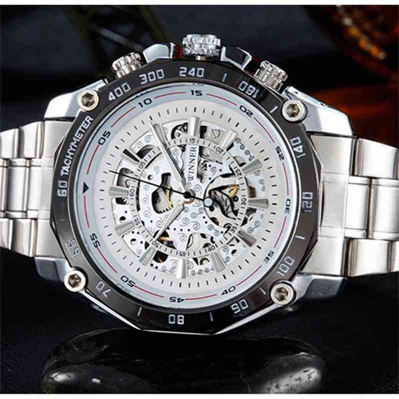 Automatic Winding Mechanical Watches Men Luxury Brand Full Steel Skeleton Noctilucent point Waterproof Wrist Watch For Man 210608, Black
Automatic Winding Mechanical Watches Men Luxury Brand Full Steel Skeleton Noctilucent point Waterproof Wrist Watch For Man 210608, Black