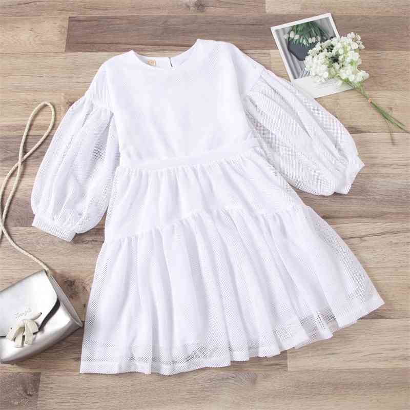 Children's Dress Girls' pure princess Autumn Lantern long sleeve mesh stitching dress children's skirt, White
Children's Dress Girls' pure princess Autumn Lantern long sleeve mesh stitching dress children's skirt, White
