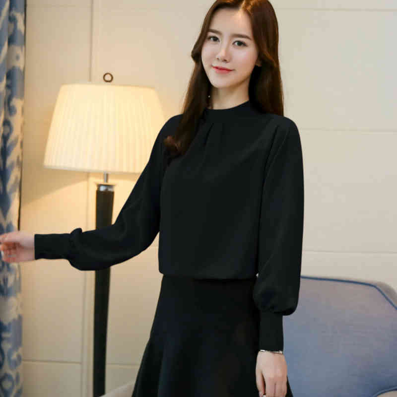 Fashion womens tops and blouses plus size office chiffon shirt long sleeve shirts 1957 50 210506