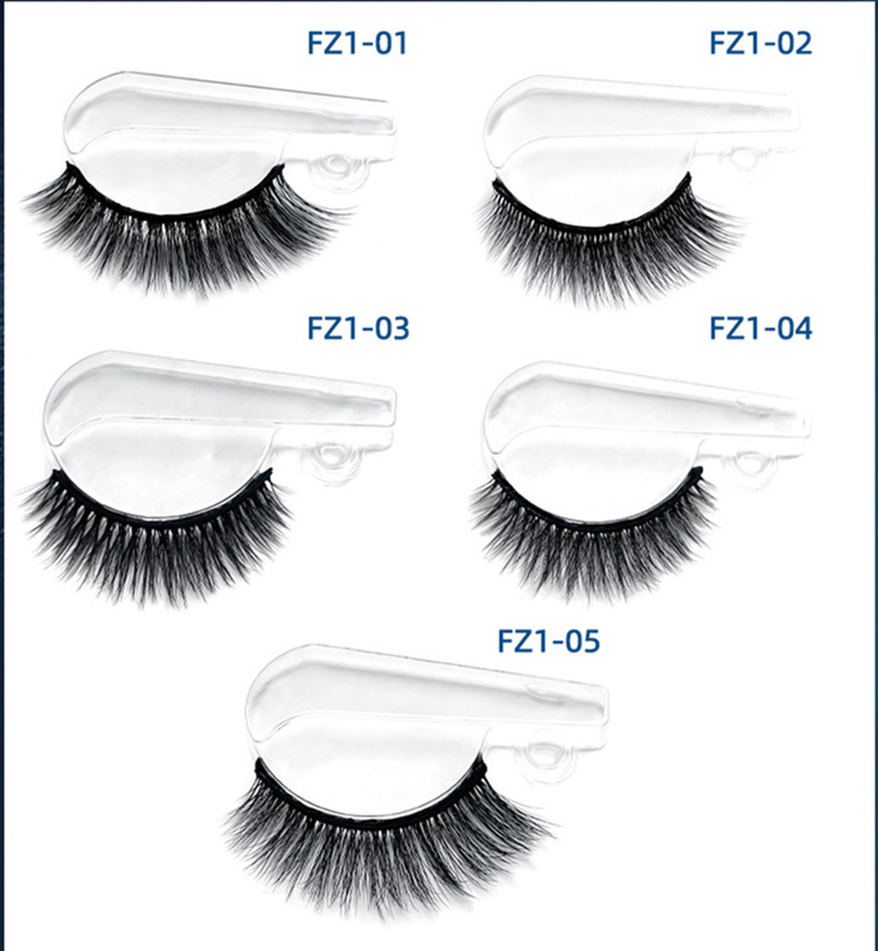 False Lashes Self-Adhesive 3D Faux Mink Instant Application - Lightweight Natural Looking Fake Eyelashes for Effortless Beauty X2509