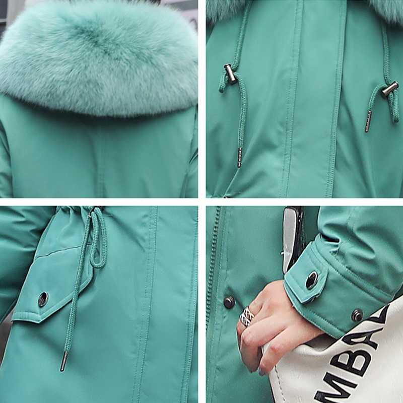 Women Long Coat Autumn Winter Warm Velvet Thicken Faux Fur Coats Parka Female Solid Big Pocket Jacket Outwear 210819