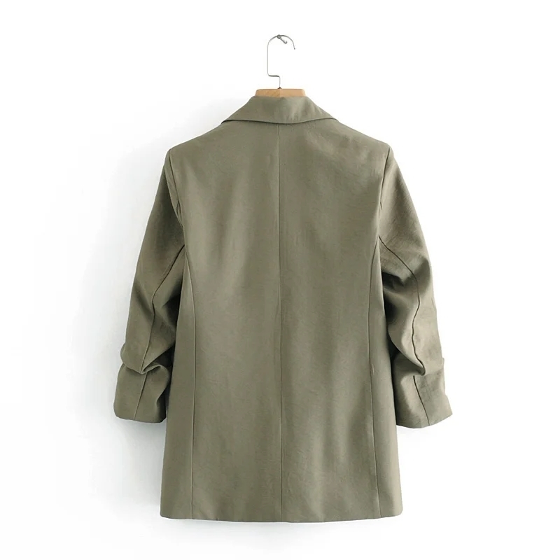 elegant women notched collar blazers fashion ladies long sleeve jacket suits casual female soft suit girls chic 210430