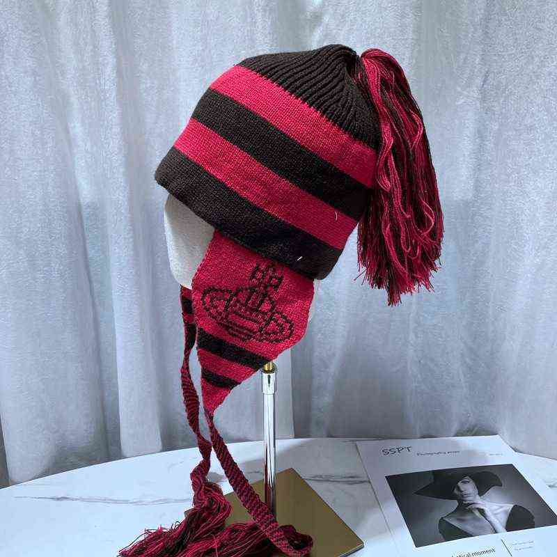 Nana Anime Shinichi Okazaki Caps Ladie Winter Hand Knitted Bomber Hat Cosplay Street Ear Protection Warm Wool Tassel Russian Hat 220107