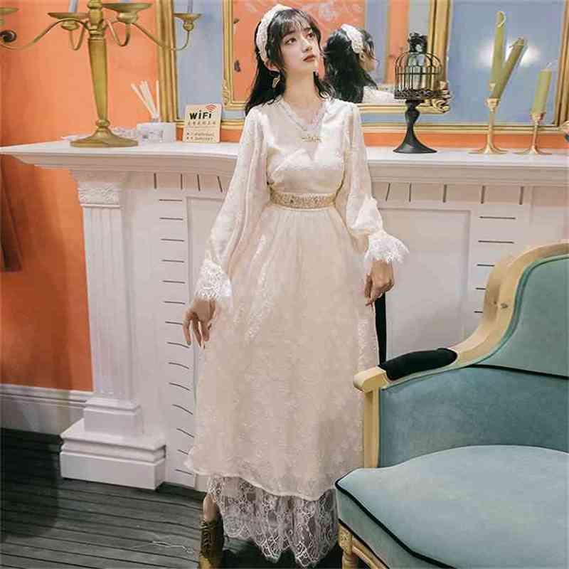 Lace Long Women Dress Empire V-neck Full Sleeve Mid-calf Beige Spring Summer Elegant Evening Party Night 210603, Blue
Lace Long Women Dress Empire V-neck Full Sleeve Mid-calf Beige Spring Summer Elegant Evening Party Night 210603, Blue