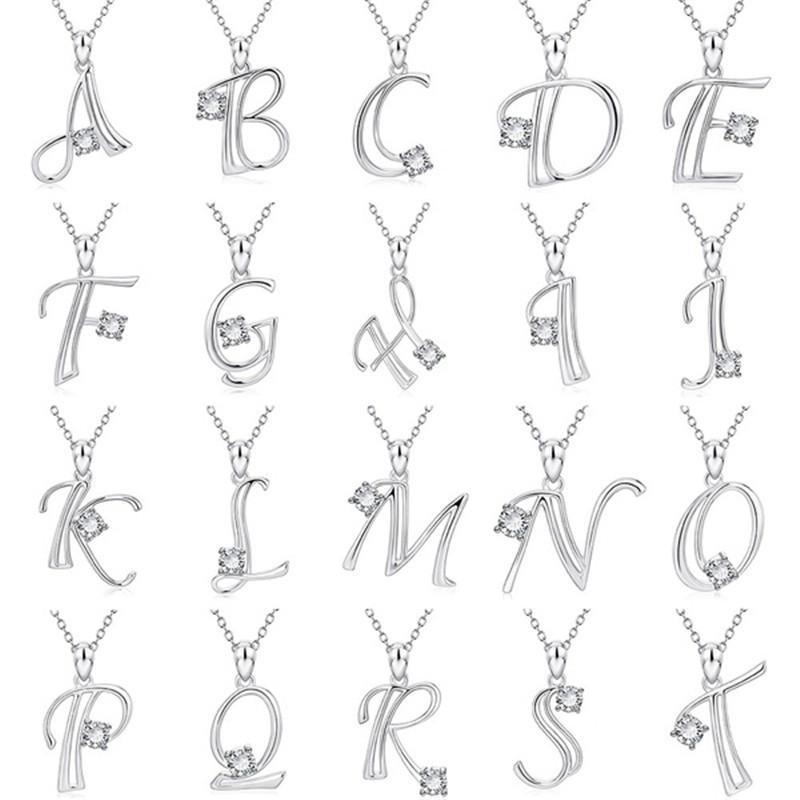 Pendant Necklaces 26 English Lettered Fashion High-End Necklace Accessories Letter Anniversary Gift, Silver
Pendant Necklaces 26 English Lettered Fashion High-End Necklace Accessories Letter Anniversary Gift, Silver