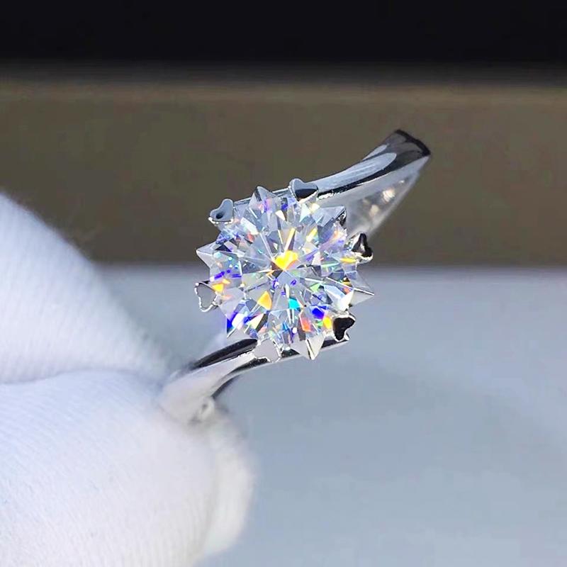 Cluster Rings 925 Sterling Silver Moissanite Ring Round Cut 6.5mm 8mm 9mm Diamond For Women Girlfriend Love Gift, Golden;silver
Cluster Rings 925 Sterling Silver Moissanite Ring Round Cut 6.5mm 8mm 9mm Diamond For Women Girlfriend Love Gift, Golden;silver