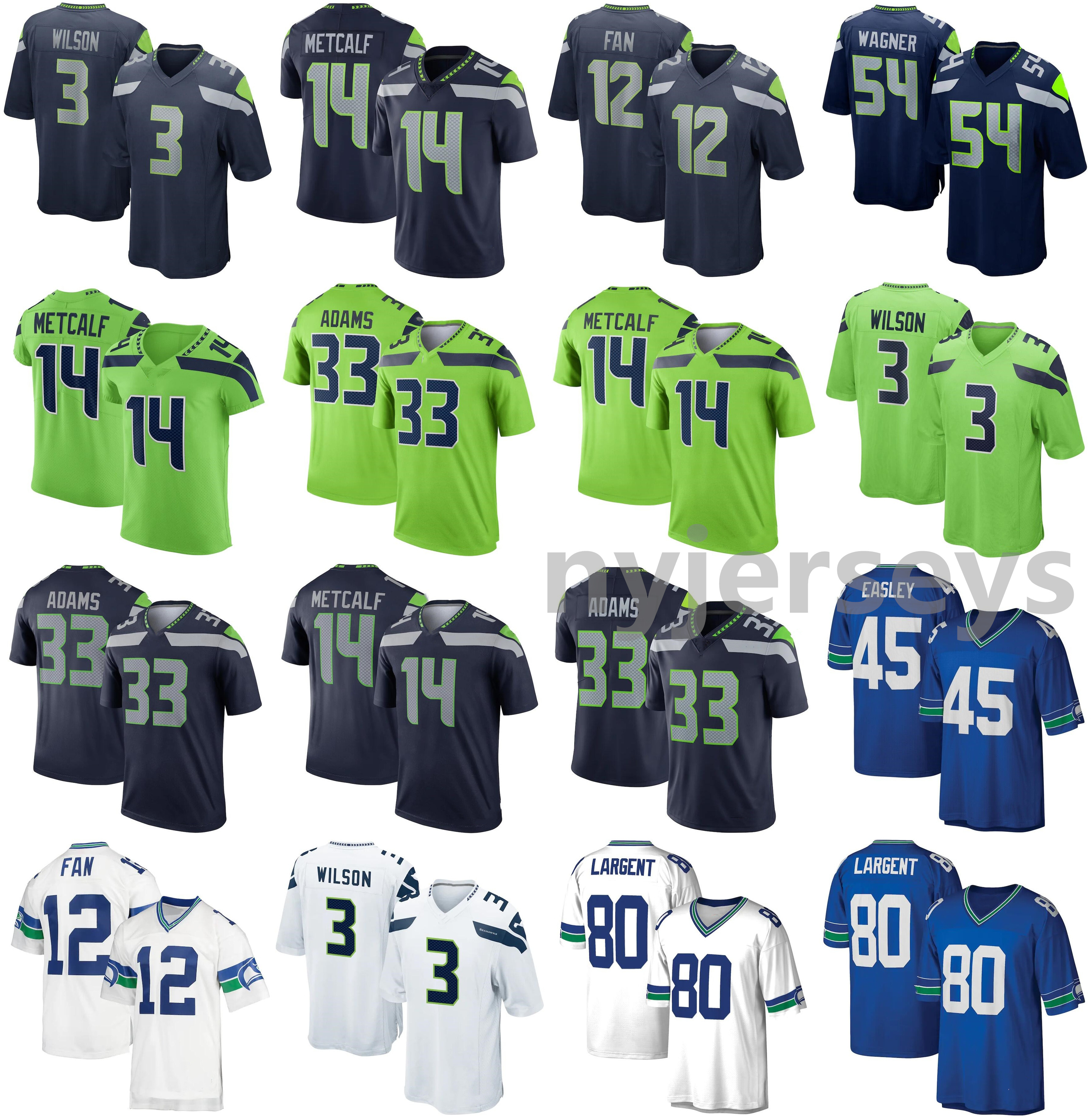 2021 Seahawks American Football Jerseys DK 14 Metcalf Jersey Jamal 33 Adams Kenny 45 Easley Russell 3 Wilson Steve 80 Largent Stitched Size S-XXXL, As photo
2021 Seahawks American Football Jerseys DK 14 Metcalf Jersey Jamal 33 Adams Kenny 45 Easley Russell 3 Wilson Steve 80 Largent Stitched Size S-XXXL, As photo