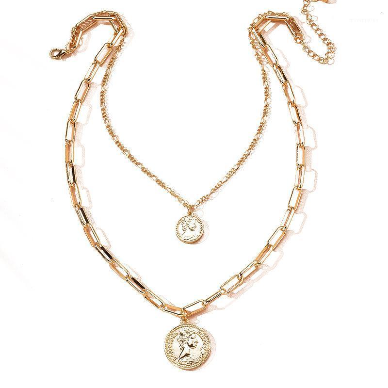Chains Trendy Multi-layer Coin Pendant Necklaces For Women Double Layered Chain Necklace Fashion Jewelry 2021
Chains Trendy Multi-layer Coin Pendant Necklaces For Women Double Layered Chain Necklace Fashion Jewelry 2021