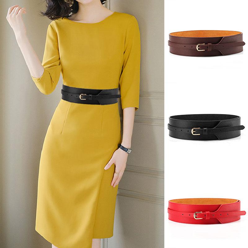 Genuine Leather Belt Women Luxury Girdle Wide Waist Simple Wild Waistbands Solid Color For Clothing Accessories Belts, Black;brown
Genuine Leather Belt Women Luxury Girdle Wide Waist Simple Wild Waistbands Solid Color For Clothing Accessories Belts, Black;brown