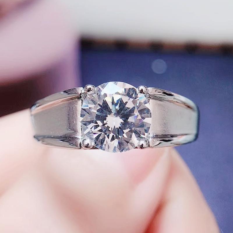 Cluster Rings Men Ring Moissanite Round Style 1ct Gemstone Per Jewelry 925 Sterling Silver Fine Q208193, Golden;silver
Cluster Rings Men Ring Moissanite Round Style 1ct Gemstone Per Jewelry 925 Sterling Silver Fine Q208193, Golden;silver