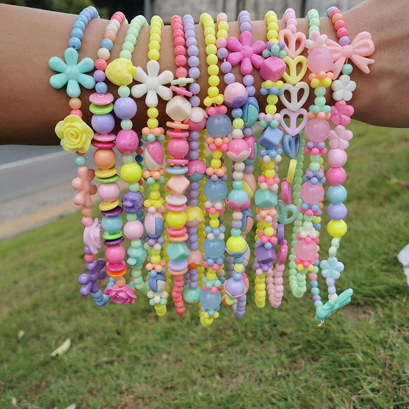 Earrings & Necklace Cute Cartoon Candy Color Flower Heart Round Acrylic Beads Bracelet Set For Children Toy Jewelry Girl Boy Gifts, Silver
Earrings & Necklace Cute Cartoon Candy Color Flower Heart Round Acrylic Beads Bracelet Set For Children Toy Jewelry Girl Boy Gifts, Silver