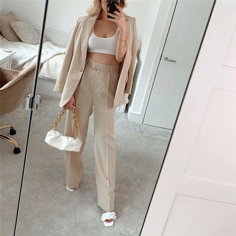 Casual Woman Loose Blazers Spring Sweet Ladies Button Oversized Outwear Female Chic Streetwear 210515