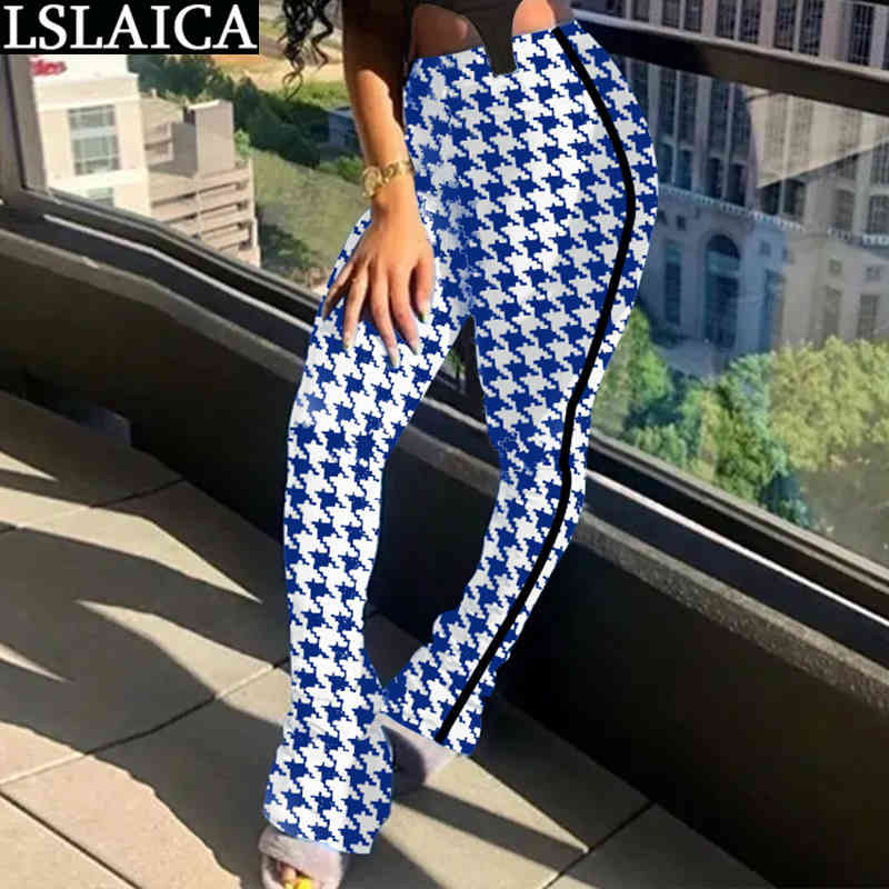 Plaid Pants Skinny Elastic Waist Ruched Elegant Clothes for Women Fashion Arrival Casual Streetwear Pantalones Para Mujer 210515