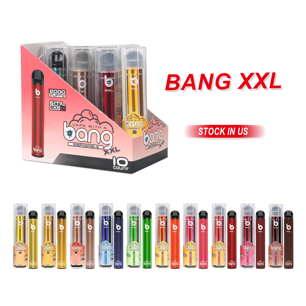 Bang XXL 2000 Puffs Disposable Vape Pen Electronic Cigarettes Device Empty Vapors Kit wholesale 800mAh Battery 6ml Pods Puff Bar Stock In US!
Bang XXL 2000 Puffs Disposable Vape Pen Electronic Cigarettes Device Empty Vapors Kit wholesale 800mAh Battery 6ml Pods Puff Bar Stock In US!