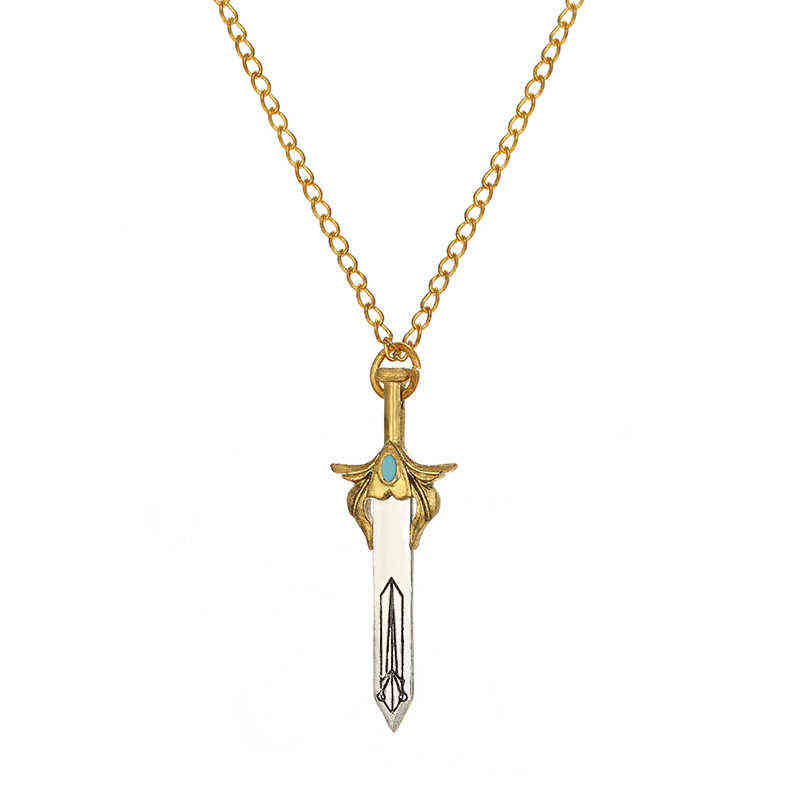 Anime Cartoon She-Ra Charm Necklace Vintage Golden Princess of Power Sword Choker Pendant Necklace For Women Jewelry Gifts G1206, Silver
Anime Cartoon She-Ra Charm Necklace Vintage Golden Princess of Power Sword Choker Pendant Necklace For Women Jewelry Gifts G1206, Silver