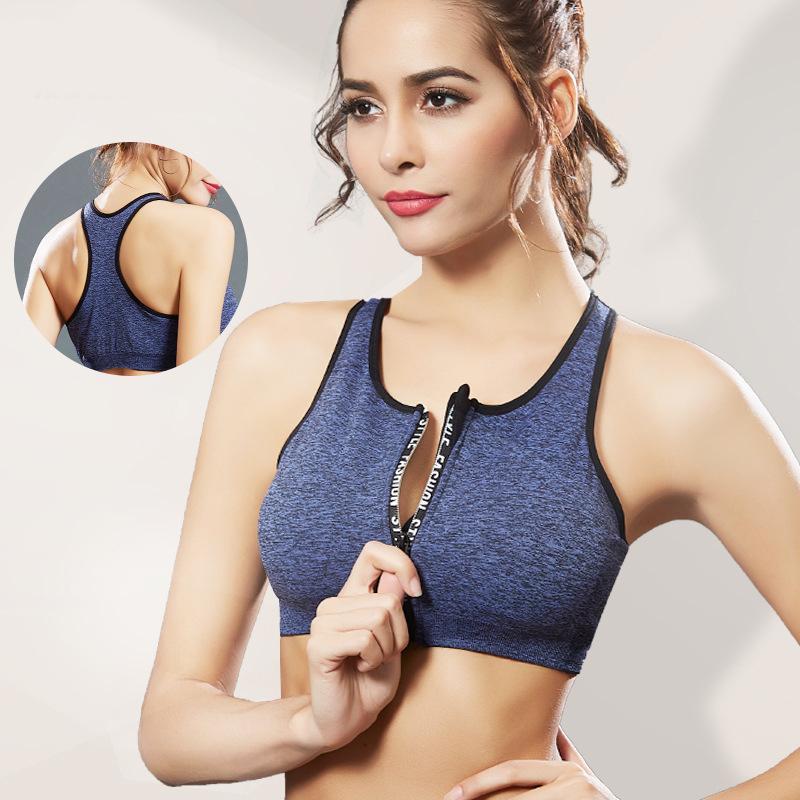 Gym Clothing Women Zipper Push Up Sports Bras Padded Wirefree Breathable Tops Fitness Yoga Bra Vest Underwear Female, Black
Gym Clothing Women Zipper Push Up Sports Bras Padded Wirefree Breathable Tops Fitness Yoga Bra Vest Underwear Female, Black