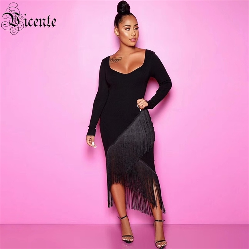 Free Black Dress Long Sleeves Sexy V Neck Tassel Bodycon Vestidos Celebrity Christmas Party Bandage 210520
Free Black Dress Long Sleeves Sexy V Neck Tassel Bodycon Vestidos Celebrity Christmas Party Bandage 210520