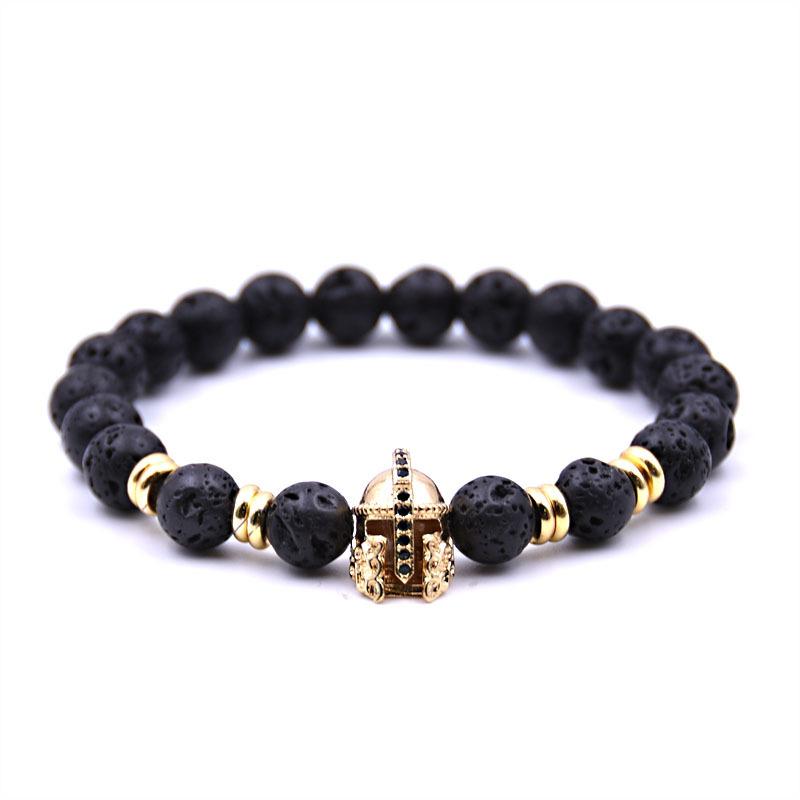 Fashion Jewelry Natural Black Volcanic Lava Stone Micro Inlays Warrior Helmet Bracelet For Women Men Good Gift Beaded, Strands
Fashion Jewelry Natural Black Volcanic Lava Stone Micro Inlays Warrior Helmet Bracelet For Women Men Good Gift Beaded, Strands