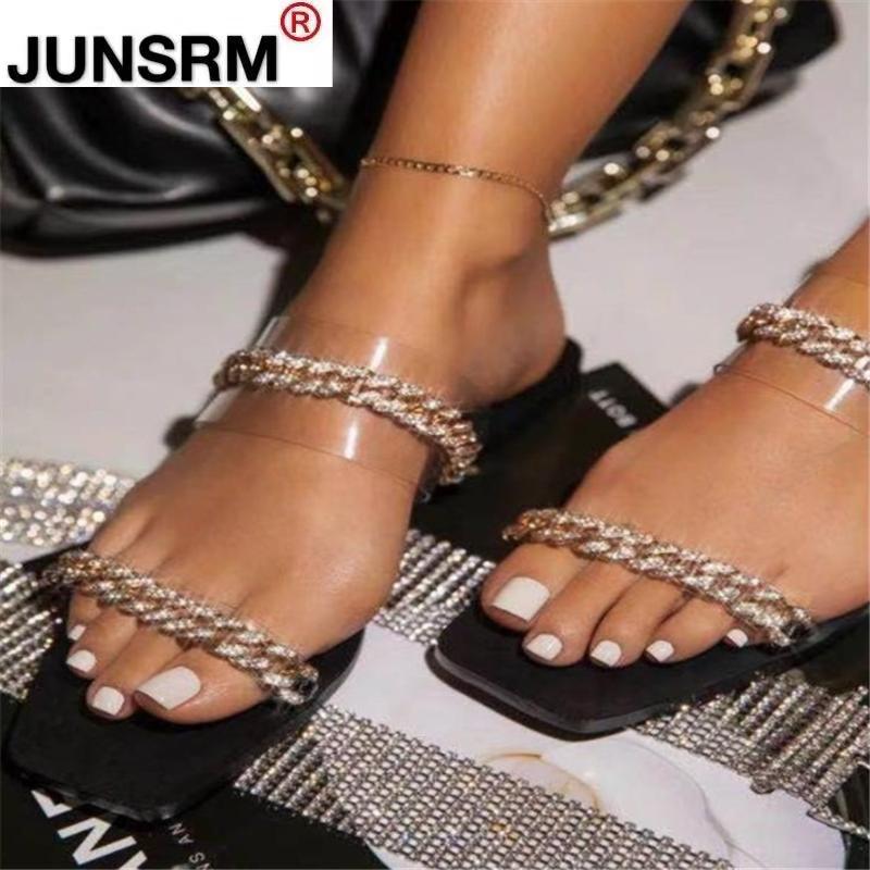 Summer Women's Sandals Fashion Rhinestone Square Head Women Casual Outdoor Beach Open Toe Slipper Zapatos Mujer, Black
Summer Women's Sandals Fashion Rhinestone Square Head Women Casual Outdoor Beach Open Toe Slipper Zapatos Mujer, Black